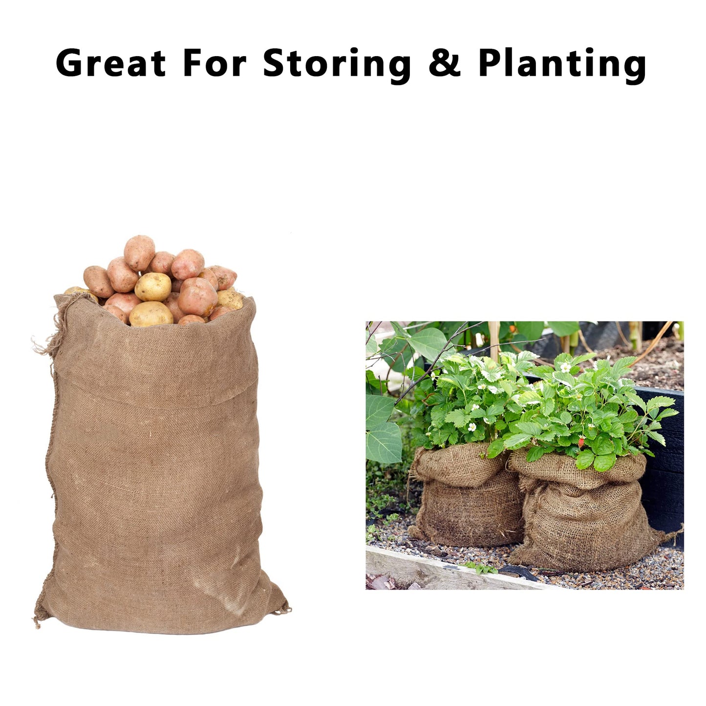 8 Pack Burlap Potato Sack Race Bags, 24"x40" Outdoor Lawn Games for Kids & Adults, Outside yard games for Birthday Party, Field Day Family Reunion, Carnival, Easter, Halloween, 4th of July