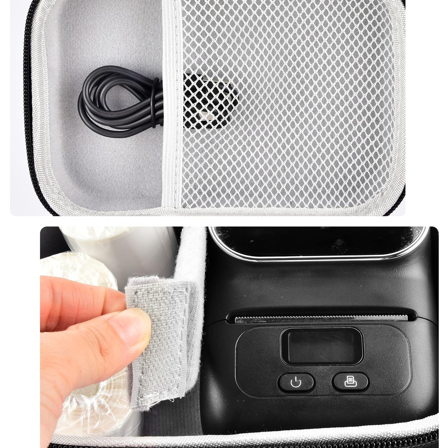 Case Compatible with Phomemo M110 Label Maker - Portable Mini Bluetooth Thermal Label Maker Carrying Storage Bag for Printer Labels, USB Cable and Accessories - Pink (Box Only)