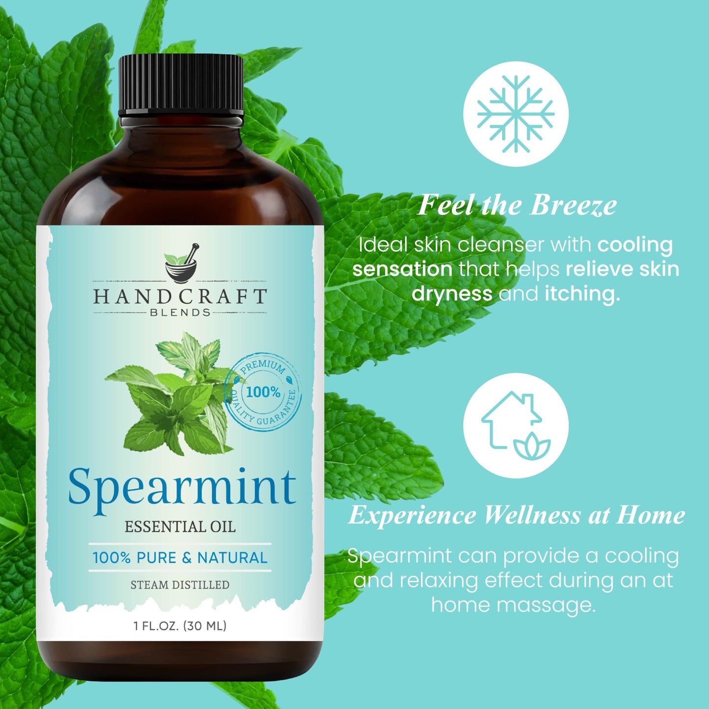 Peppermint Essential Oil - Huge 4 Fl Oz - 100% Pure and Natural - Premium Grade Essential Oil for Diffuser and Aromatherapy