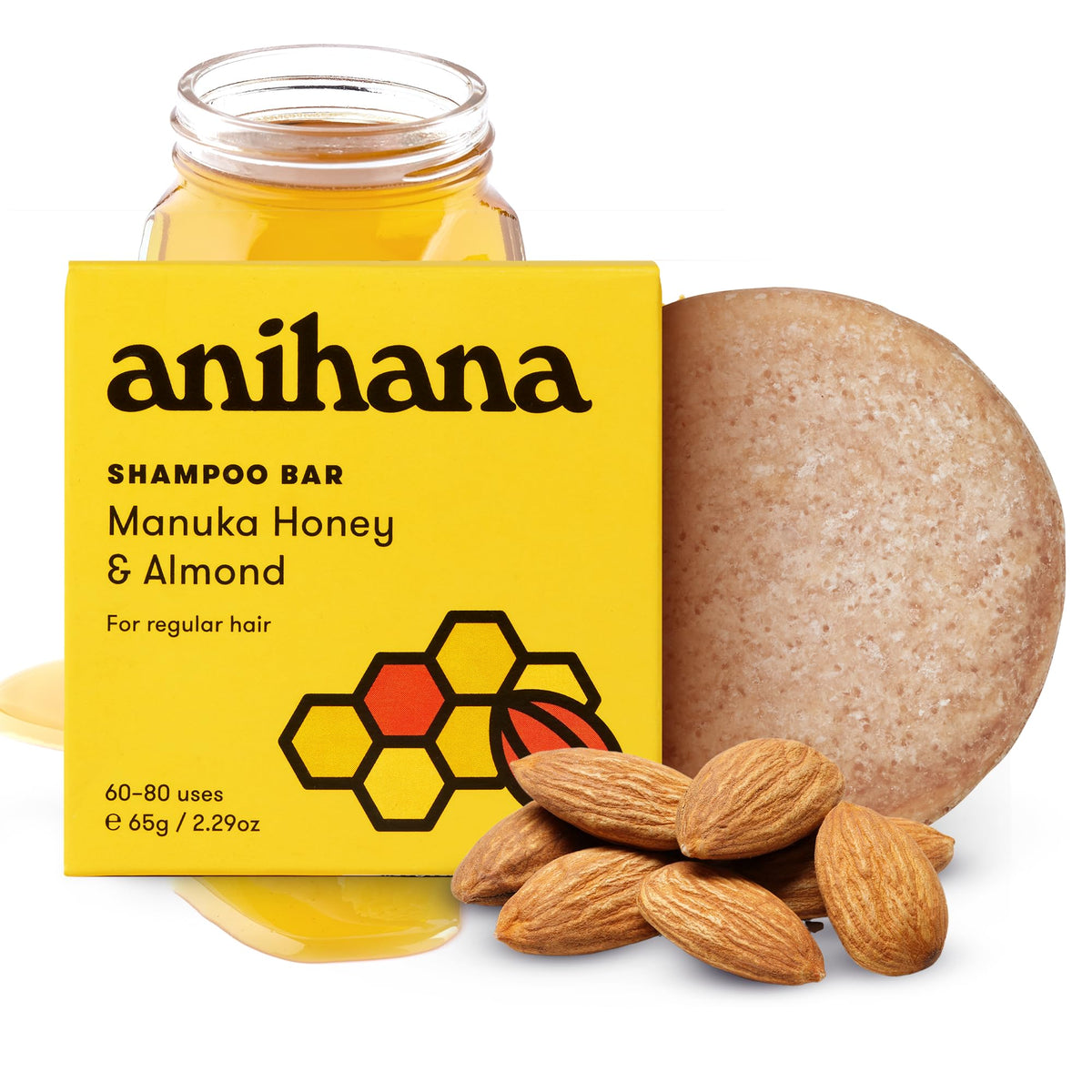ANIHANA Manuka Honey & Vanilla Conditioner Bar 🌿 | Normal Hair, Natural Shine, Paraben-Free