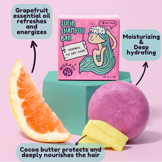 Morava Ylang Ylang & Cocoa Solid Shampoo Bar | Vegan, Sulfate-Free – Normal to Dry/Damaged Hair