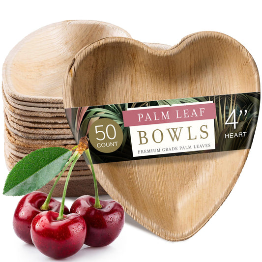 Brheez Bamboo-Style Palm Leaf Plates | Biodegradable Pack of 25