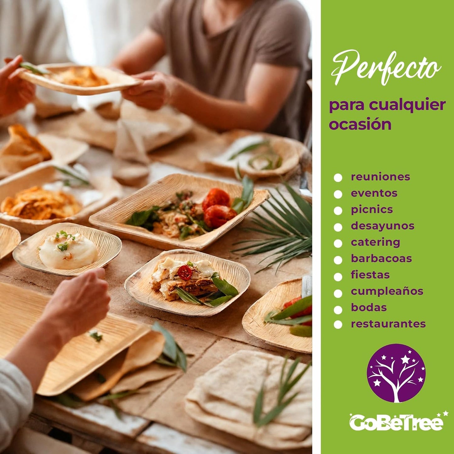 Gobetree Palm Leaf Trays | Pack of 30 sustainable pieces