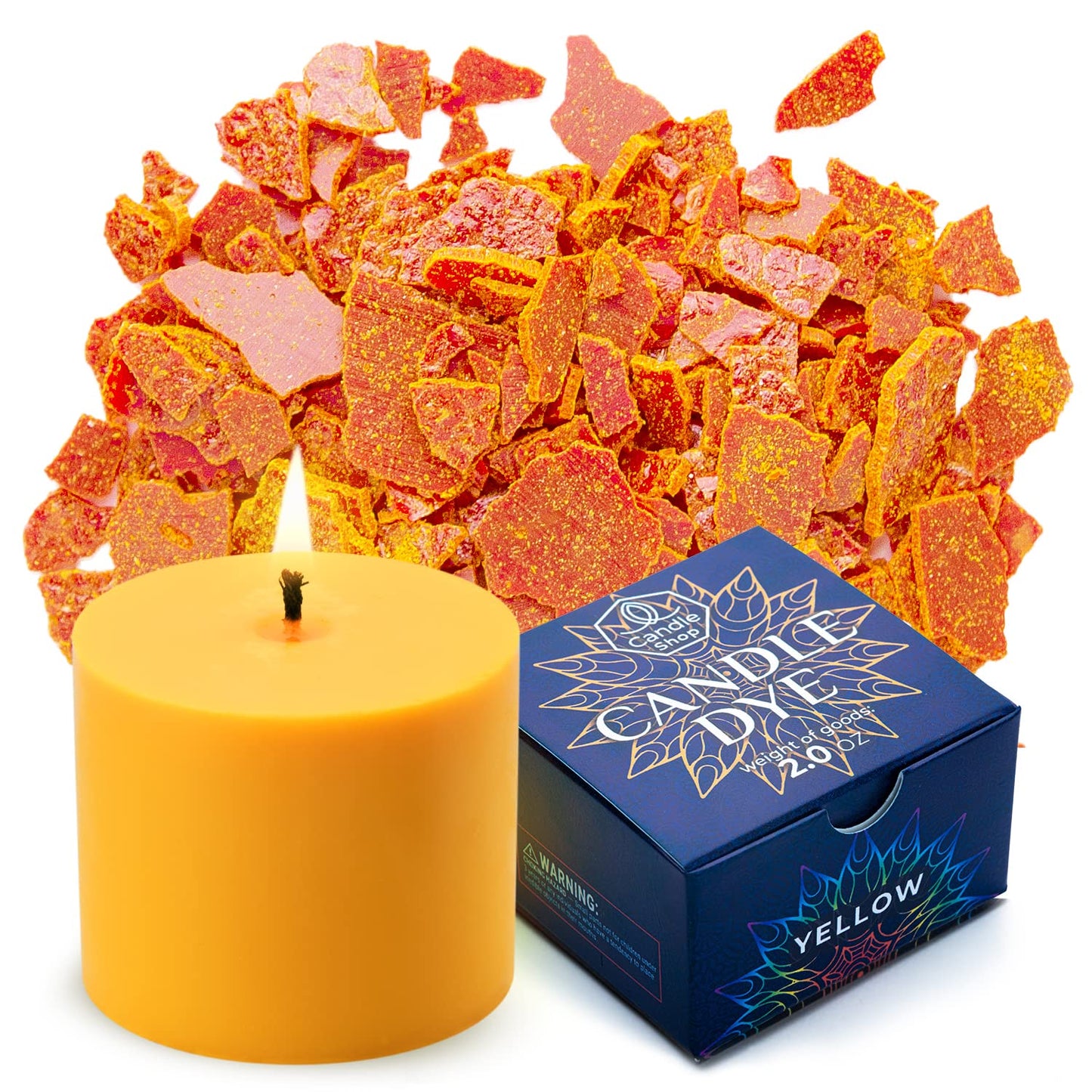 Candle Dyes for Soy Candle Making - Wax Сolor Dye Color Chips for Soy Wax - 16 Popular Colors Wax Dye Flakes