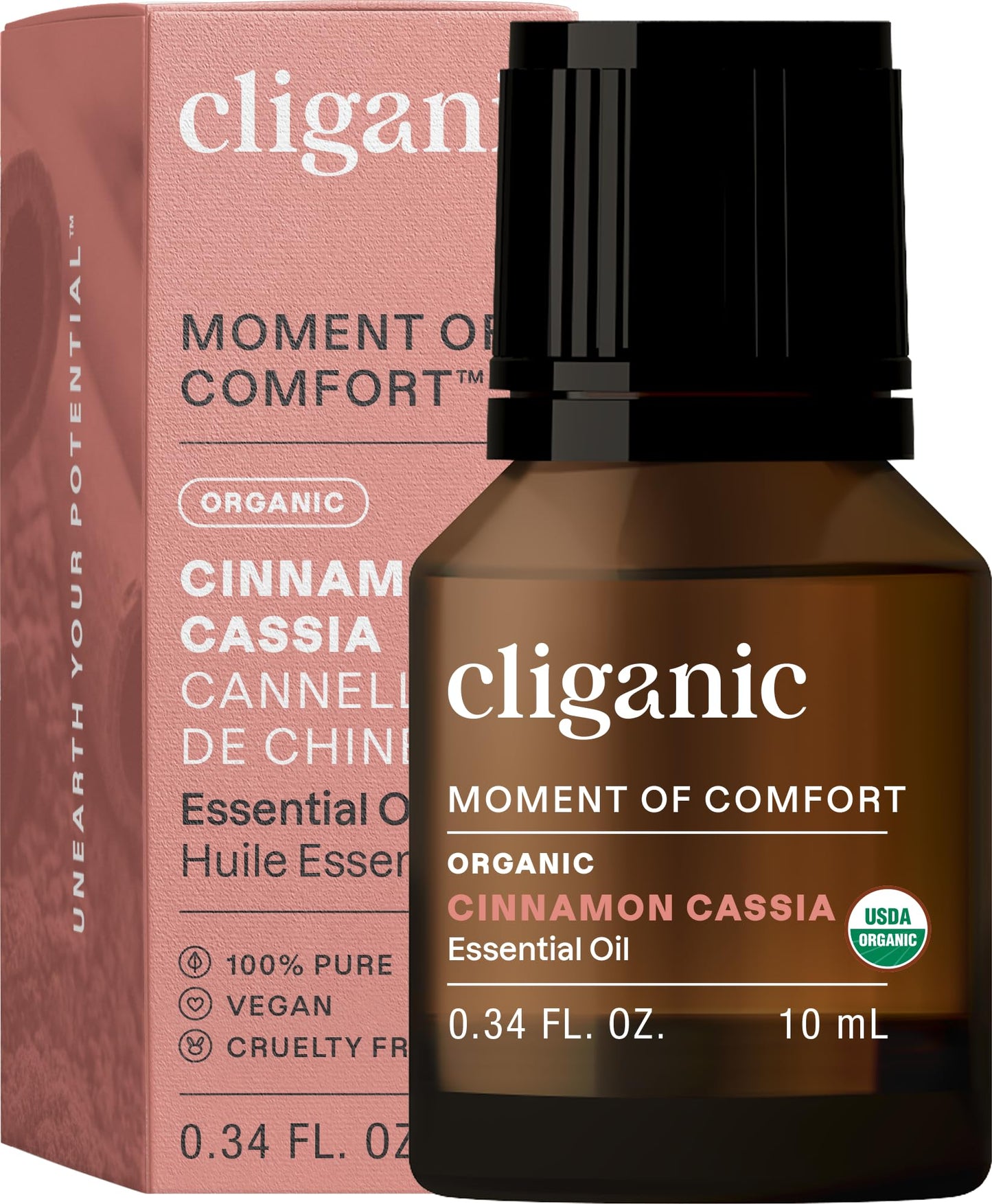 Cliganic Organic Essential Oils Set (Top 5) - 100% Pure Natural - Aromatherapy, Candle Making - Peppermint, Lavender, Eucalyptus, Lemongrass & Orange (Packaging May Vary)