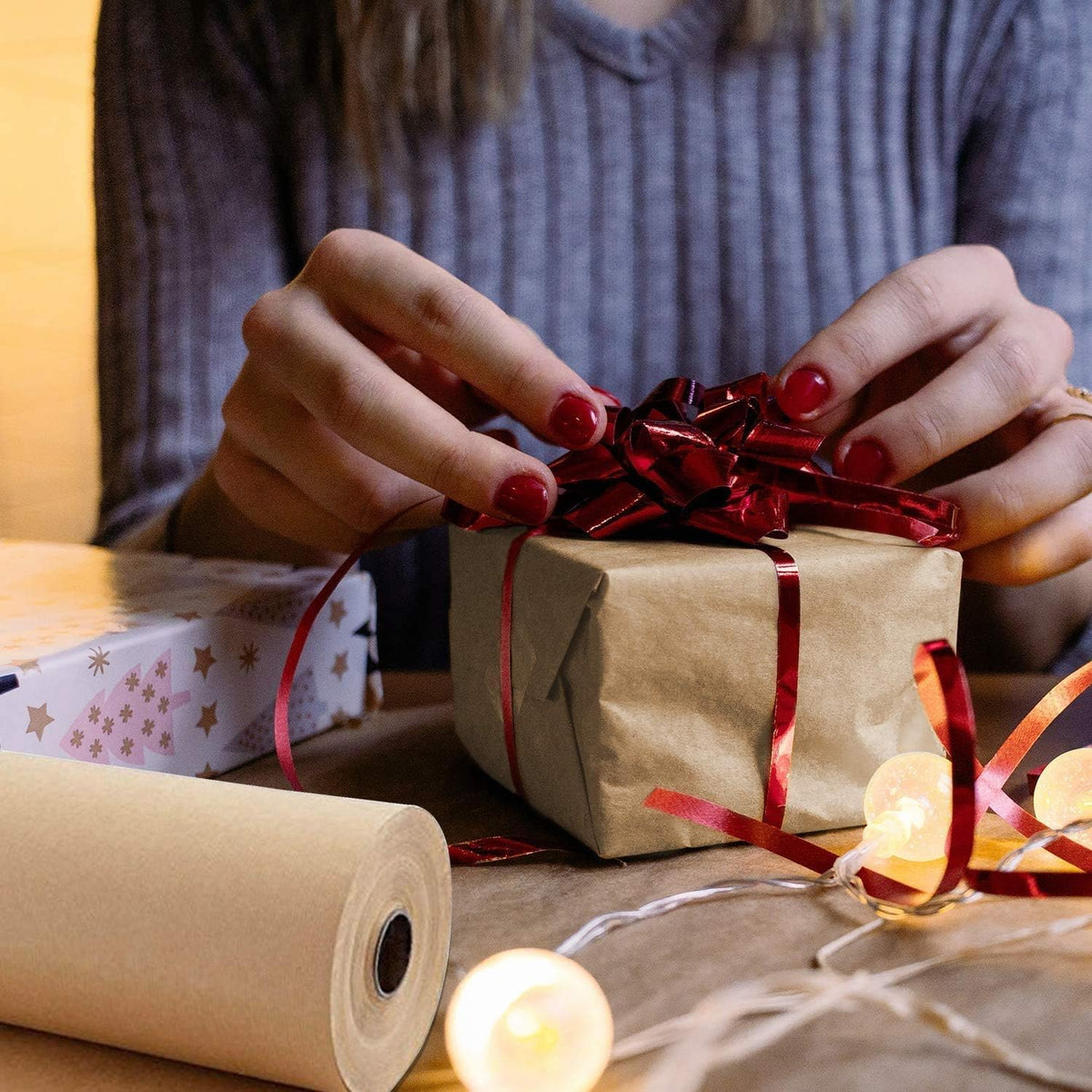 Brown Kraft Paper Roll 12″×100 ft | Eco-Friendly Paper for Wrapping, Craft & Sustainable Packaging