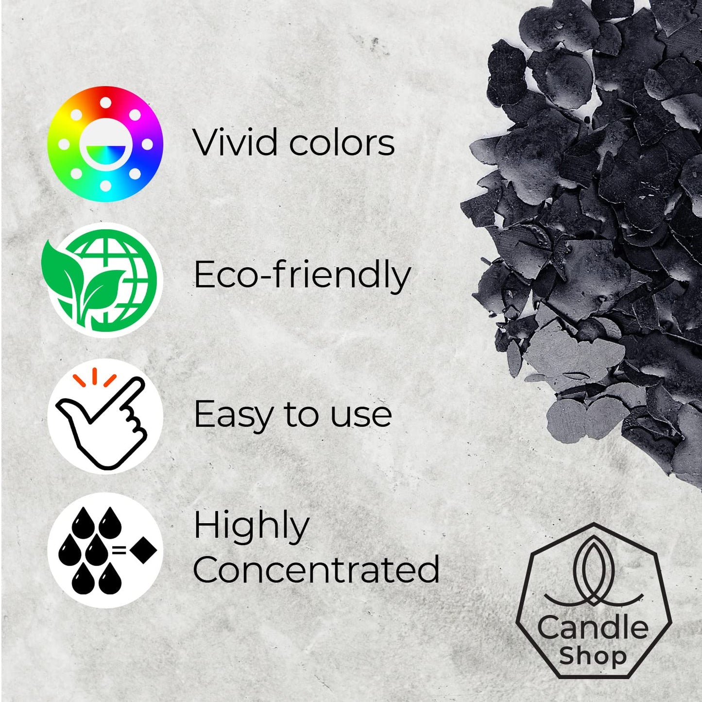 Candle Dyes for Soy Candle Making - Wax Сolor Dye Color Chips for Soy Wax - 16 Popular Colors Wax Dye Flakes