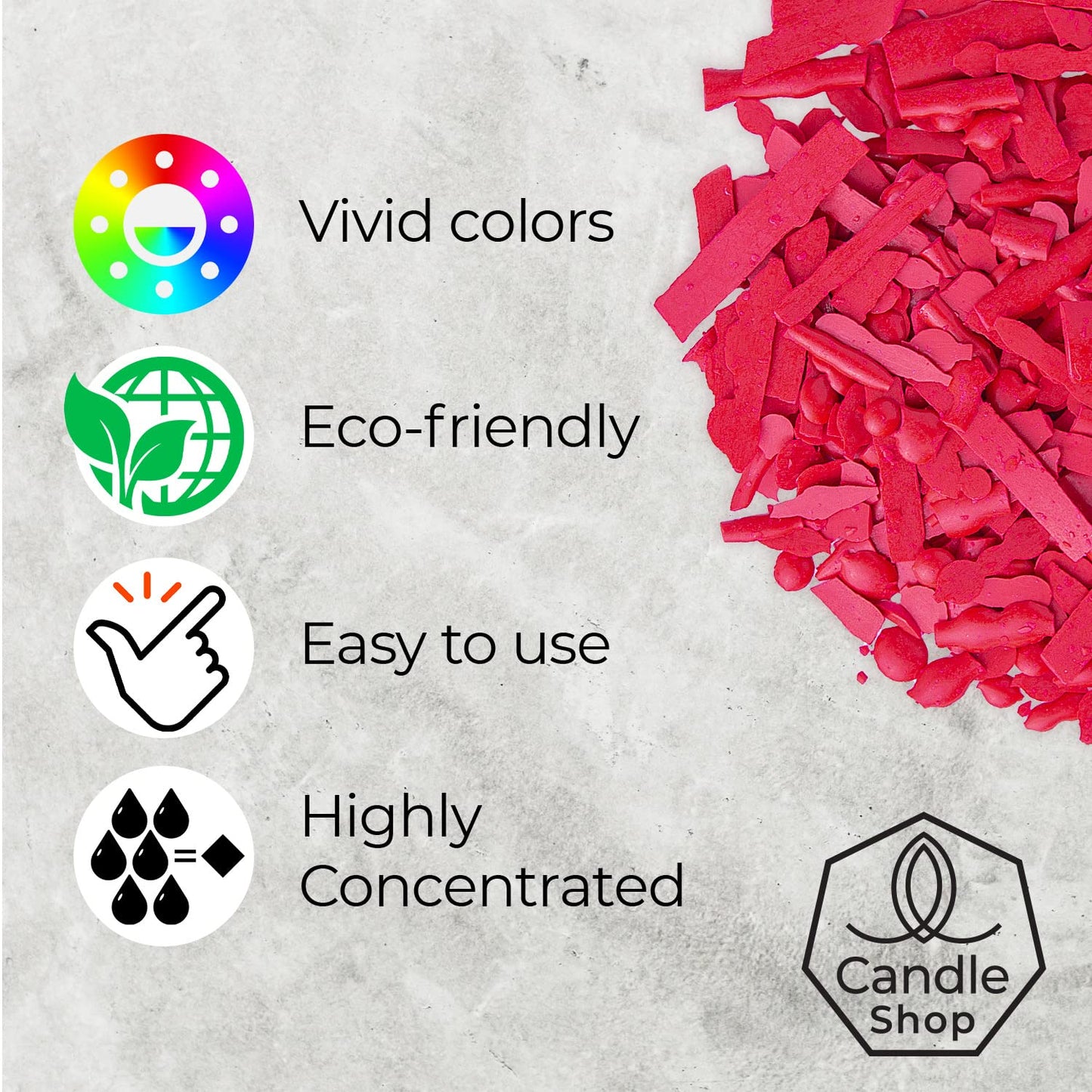 Candle Dyes for Soy Candle Making - Wax Сolor Dye Color Chips for Soy Wax - 16 Popular Colors Wax Dye Flakes