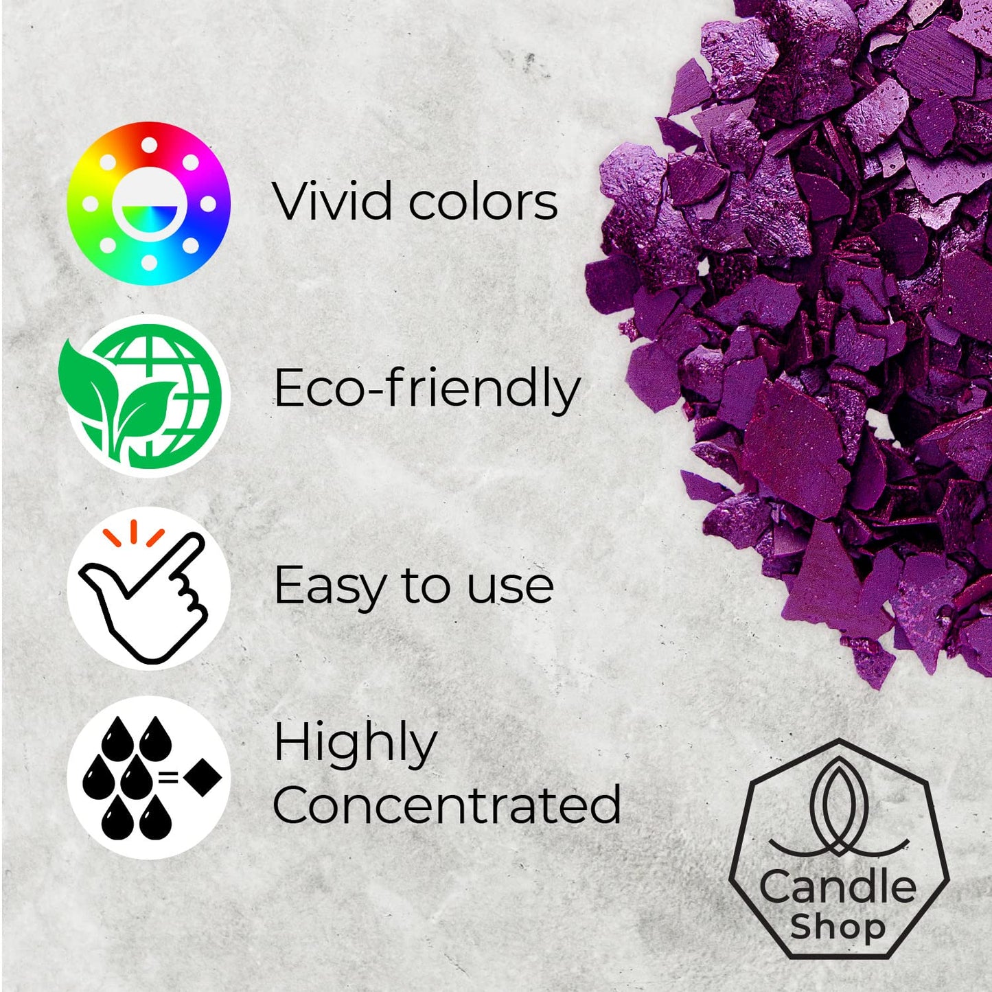 Candle Dyes for Soy Candle Making - Wax Сolor Dye Color Chips for Soy Wax - 16 Popular Colors Wax Dye Flakes