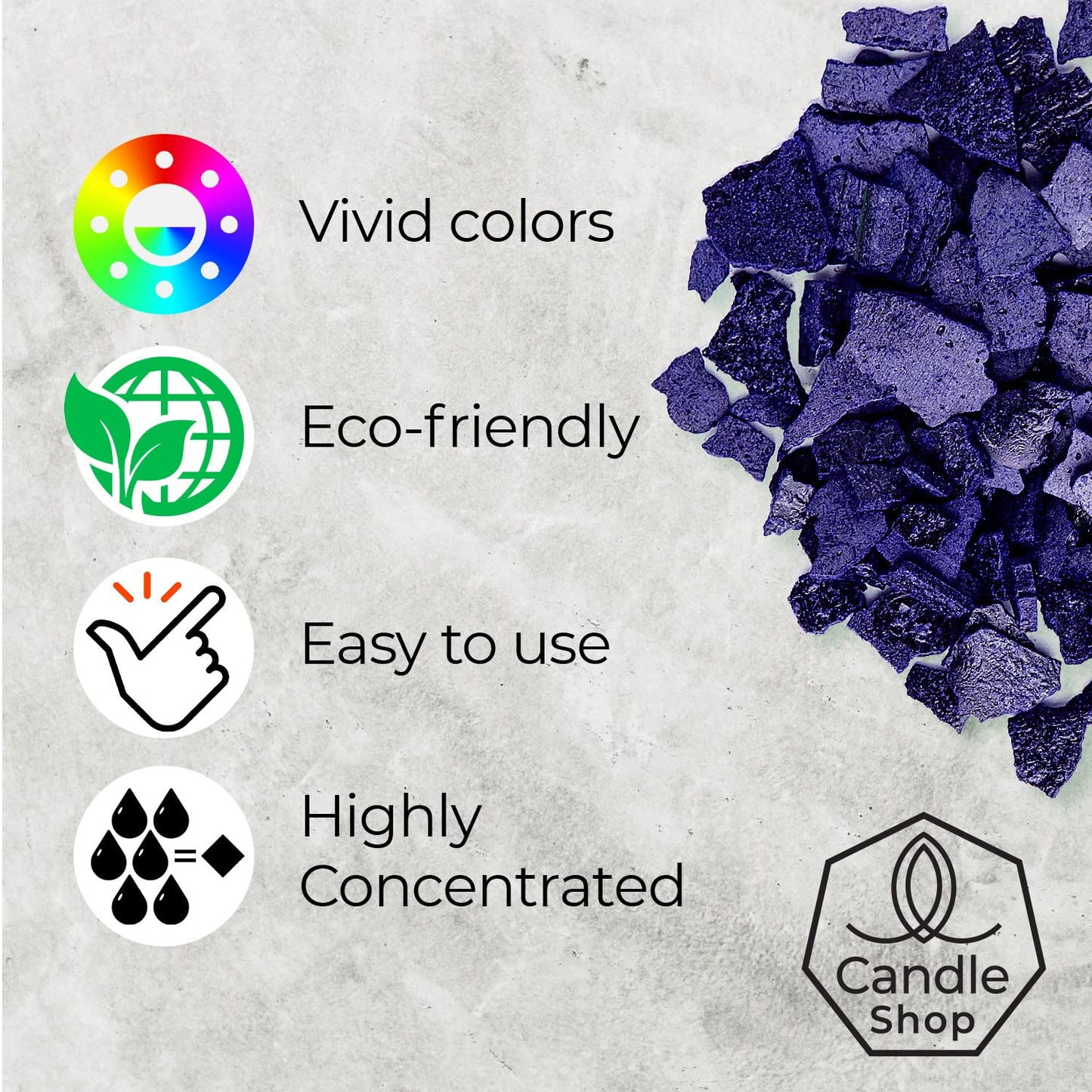 Candle Dyes for Soy Candle Making - Wax Сolor Dye Color Chips for Soy Wax - 16 Popular Colors Wax Dye Flakes