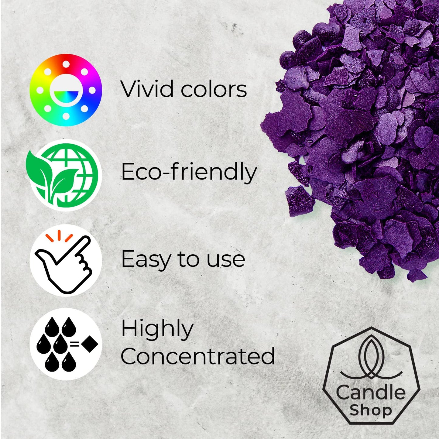 Candle Dyes for Soy Candle Making - Wax Сolor Dye Color Chips for Soy Wax - 16 Popular Colors Wax Dye Flakes