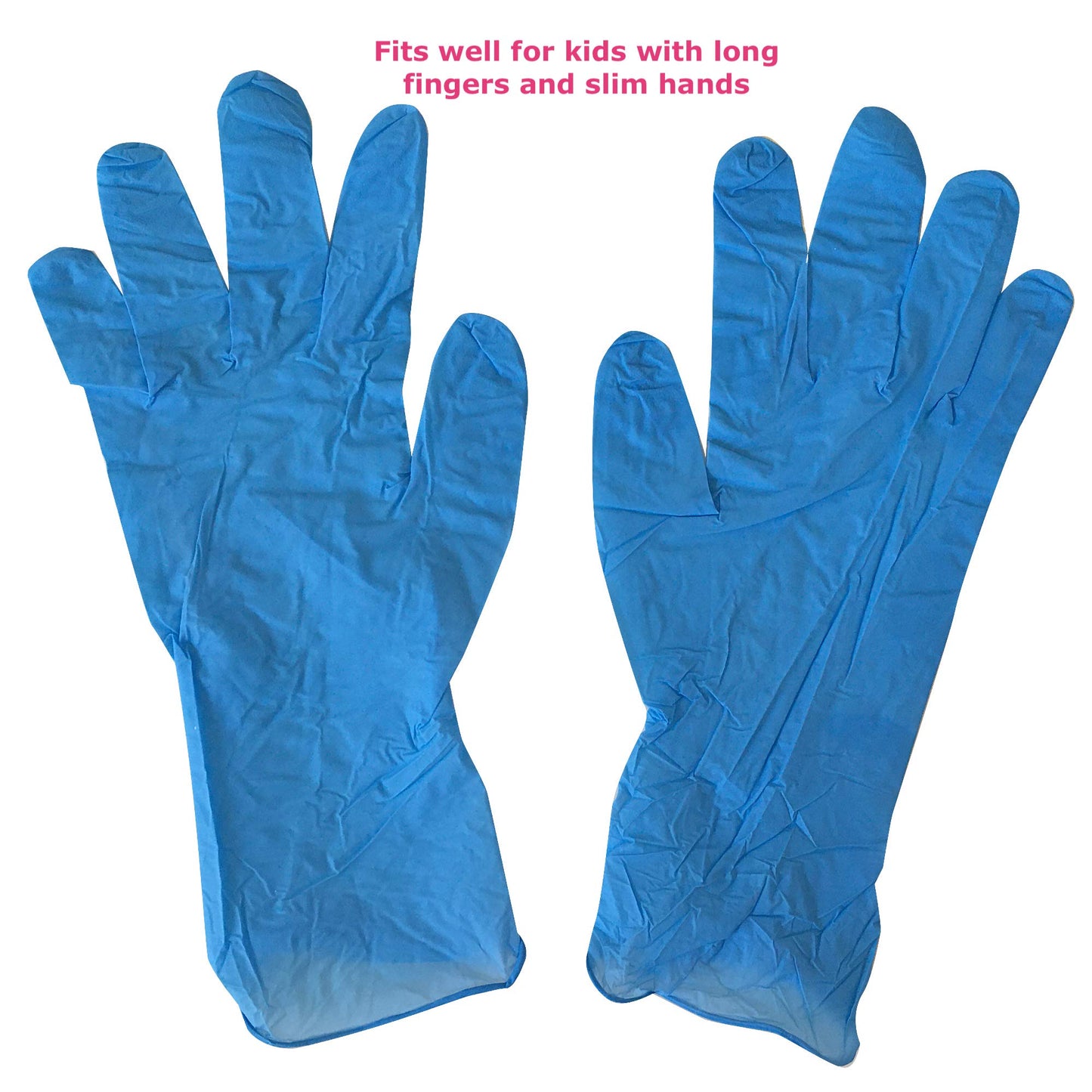 ZRiNG 4mil thickness - No Biggie Kid sized Disposable Nitrile Gloves. Latex Free, Powder Free & Food Grade.