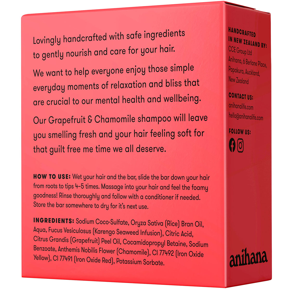 ANIHANA Manuka Honey & Vanilla Conditioner Bar 🌿 | Normal Hair, Natural Shine, Paraben-Free