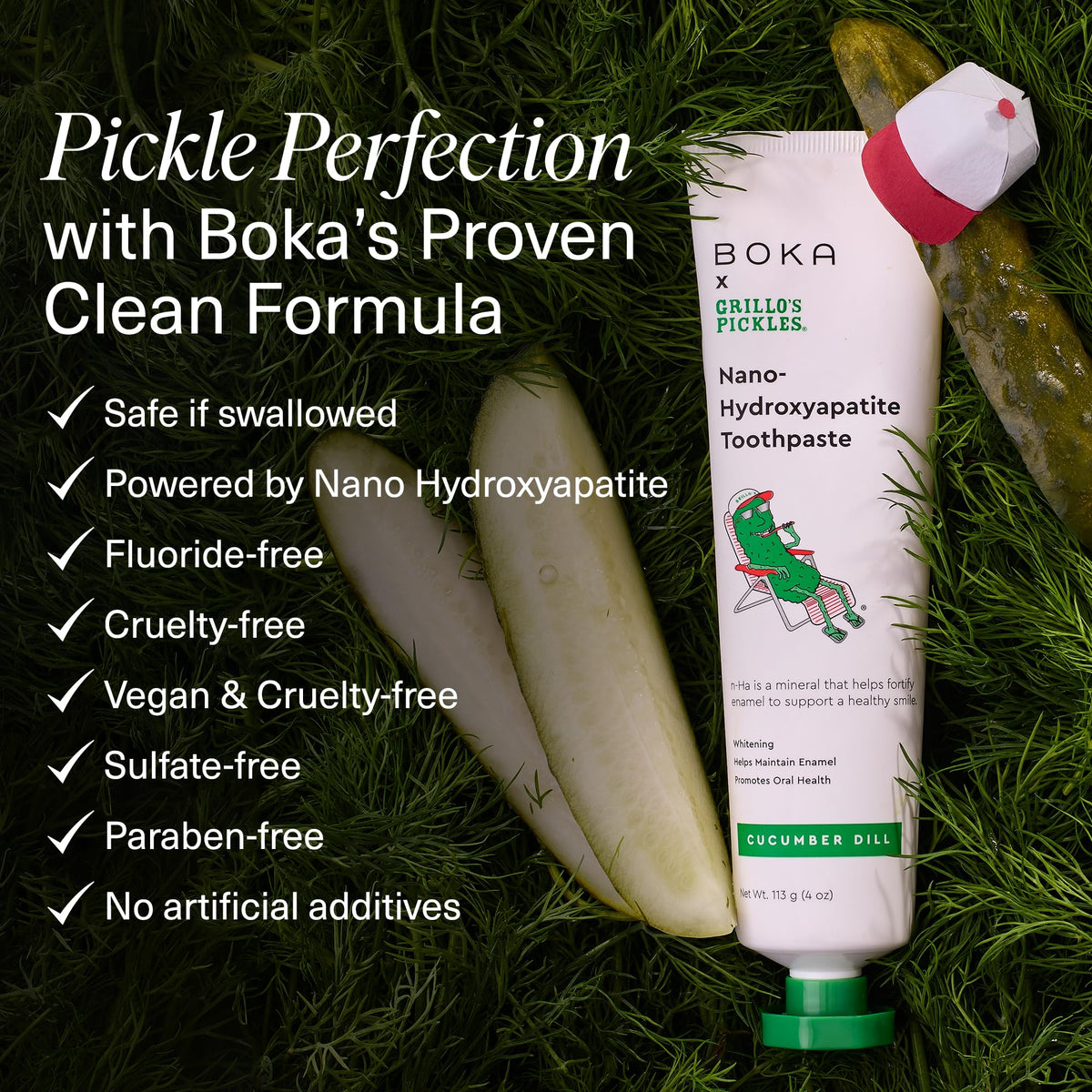 Fluoride-Free Toothpaste | Boka n-Ha (Nano-Hydroxyapatite) – Ela Mint 4 oz