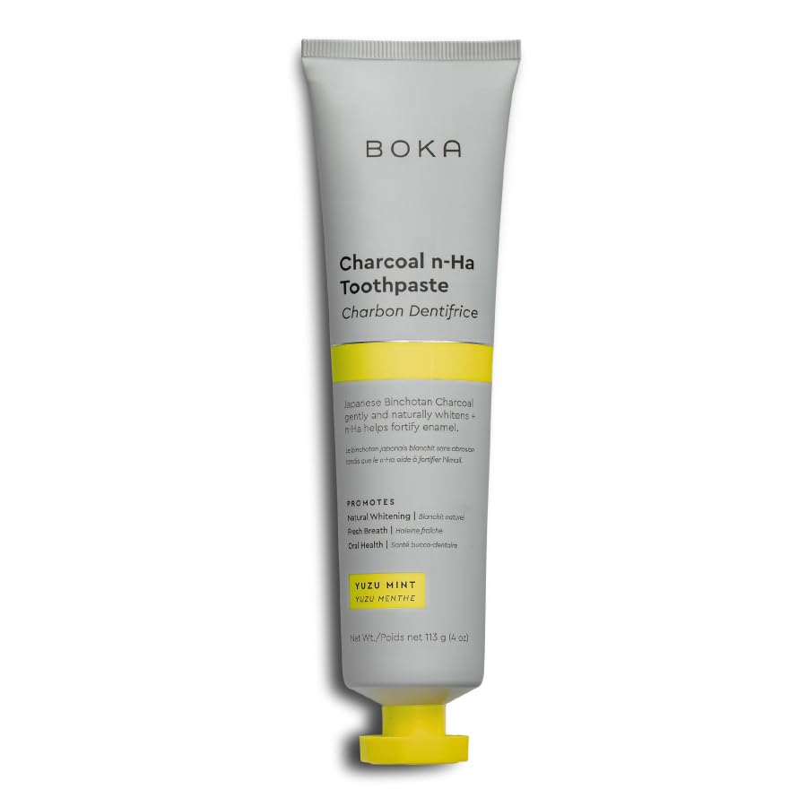 Boka Fluoride Free Toothpaste Nano Hydroxyapatite, Stocking Stuffers Remineralizing, Whitening - Dentist Recommended for Adult, Kids Oral Care Ela Mint Flavor, 4 Fl Oz 1Pk US Manufactured
