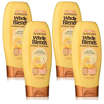 Garnier Whole Blends Sulfate Free Remedy Miracle Nectar 10-in-1 Repairing Leave-In Conditoner for All Hair Types, Honey Treasures, 5 Fl Oz, 2 Count (Packaging May Vary)