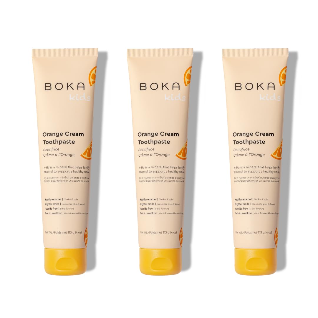 Boka Fluoride Free Toothpaste Nano Hydroxyapatite, Stocking Stuffers Remineralizing, Whitening - Dentist Recommended for Adult, Kids Oral Care Ela Mint Flavor, 4 Fl Oz 1Pk US Manufactured