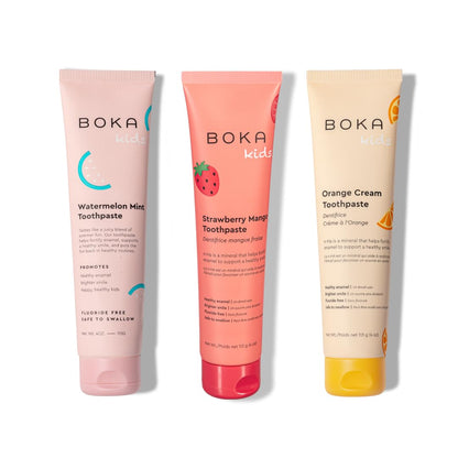 Boka Fluoride Free Toothpaste Nano Hydroxyapatite, Stocking Stuffers Remineralizing, Whitening - Dentist Recommended for Adult, Kids Oral Care Ela Mint Flavor, 4 Fl Oz 1Pk US Manufactured