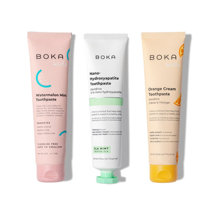 Boka Fluoride Free Toothpaste Nano Hydroxyapatite, Stocking Stuffers Remineralizing, Whitening - Dentist Recommended for Adult, Kids Oral Care Ela Mint Flavor, 4 Fl Oz 1Pk US Manufactured
