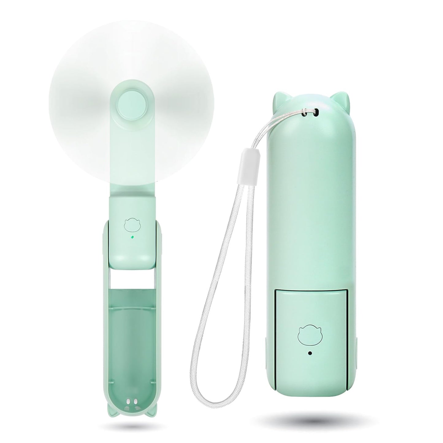 OHLGT Mini Ventilador Portátil: Silencioso, Recargable y Power Bank (9-15h)