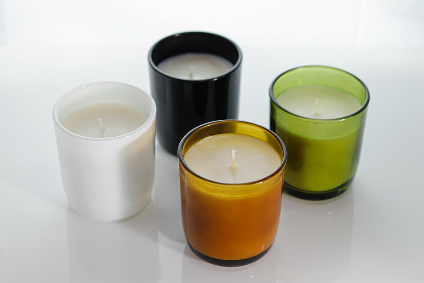 Aroparc Candle Jars for Candle Making 10oz U Shape Base Tumbler Jars for Candle DIY, Wholesale Bulk Candle Jars 12 Jars+12 Metal Lids - Green