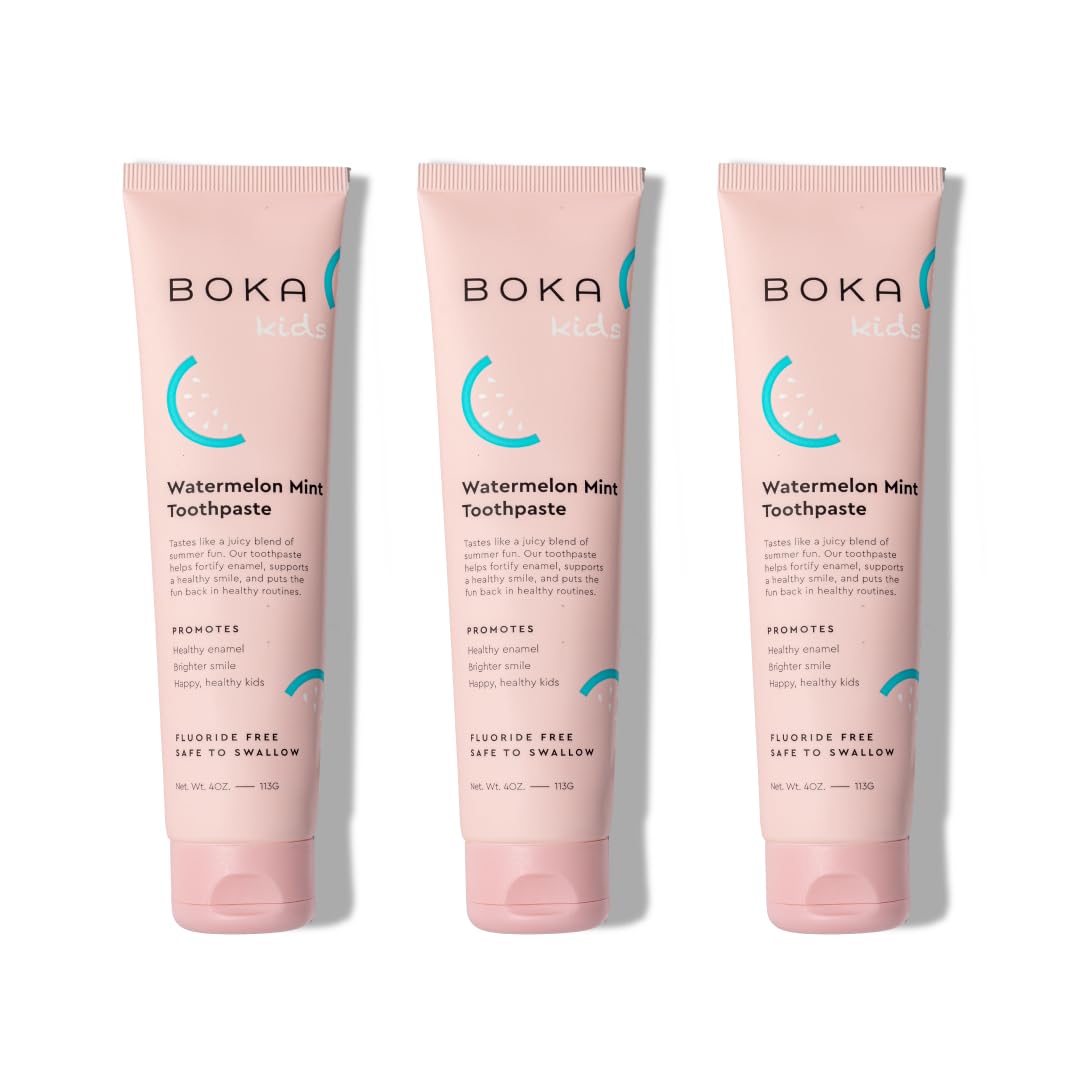 Boka Fluoride Free Toothpaste Nano Hydroxyapatite, Stocking Stuffers Remineralizing, Whitening - Dentist Recommended for Adult, Kids Oral Care Ela Mint Flavor, 4 Fl Oz 1Pk US Manufactured