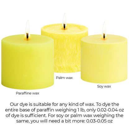 Candle Dyes for Soy Candle Making - Wax Сolor Dye Color Chips for Soy Wax - 16 Popular Colors Wax Dye Flakes