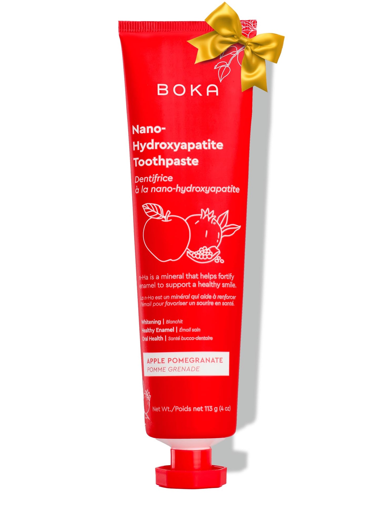 Boka Fluoride Free Toothpaste Nano Hydroxyapatite, Stocking Stuffers Remineralizing, Whitening - Dentist Recommended for Adult, Kids Oral Care Ela Mint Flavor, 4 Fl Oz 1Pk US Manufactured
