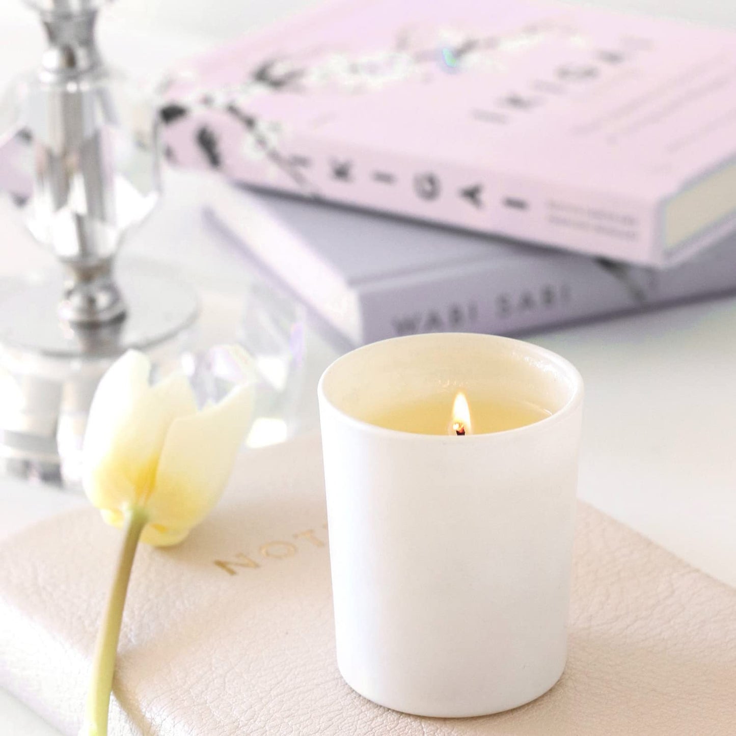 Thick Candle Jars for Making Candles 16 Pcs, 7 OZ Empty Jars with Wood Lids for Candle Making, Sample Container, Frosted White