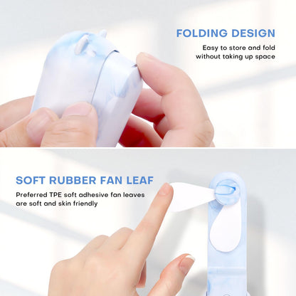 OHLGT Mini Ventilador Portátil: Silencioso, Recargable y Power Bank (9-15h)