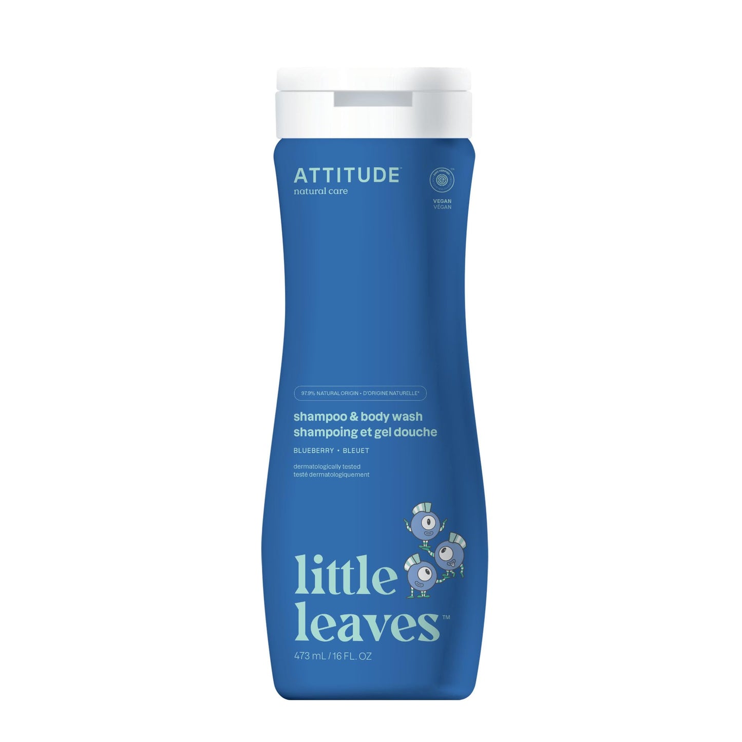 ATTITUDE Shampoo and Body Wash for Kids, EWG Verified Hair and Body Cleanser, Dermatologically Tested Soap, Plant and Mineral Based Bath Products, Vegan, Vanilla & Pear, 16 Fl Oz