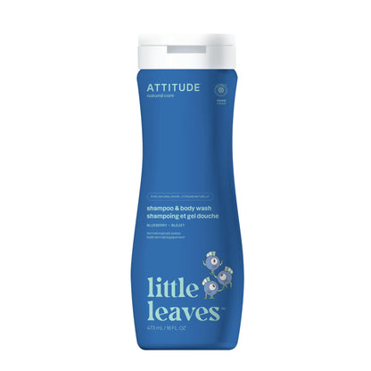 ATTITUDE Shampoo and Body Wash for Kids, EWG Verified Hair and Body Cleanser, Dermatologically Tested Soap, Plant and Mineral Based Bath Products, Vegan, Vanilla & Pear, 16 Fl Oz