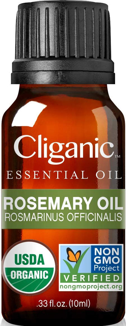 Cliganic Organic Essential Oils Set (Top 5) - 100% Pure Natural - Aromatherapy, Candle Making - Peppermint, Lavender, Eucalyptus, Lemongrass & Orange (Packaging May Vary)
