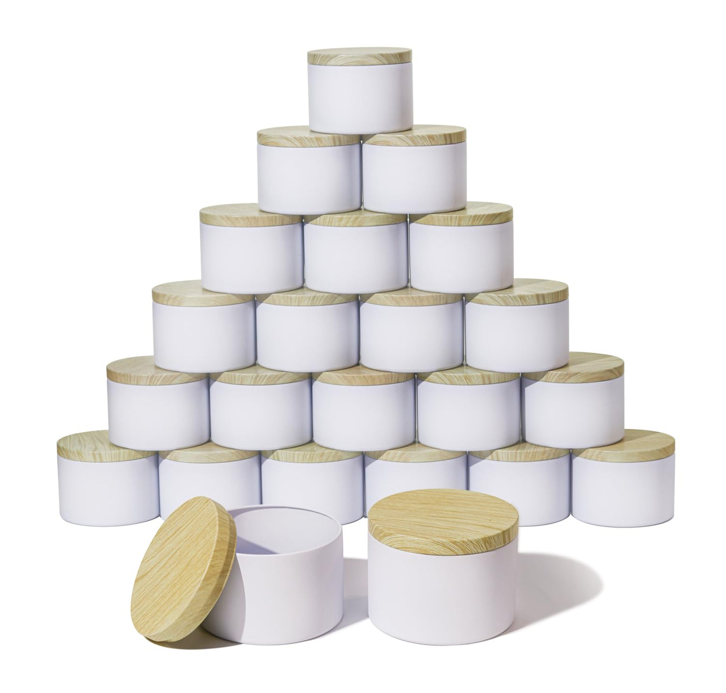 Candle Tins with Lids, 3 Wicks Candle Jars 14oz/420ml Candle Containers 12 Pack Seamless Bulk Candle Containers for Candle Making Supplies Wholesale Empty Candle Jars - Mint