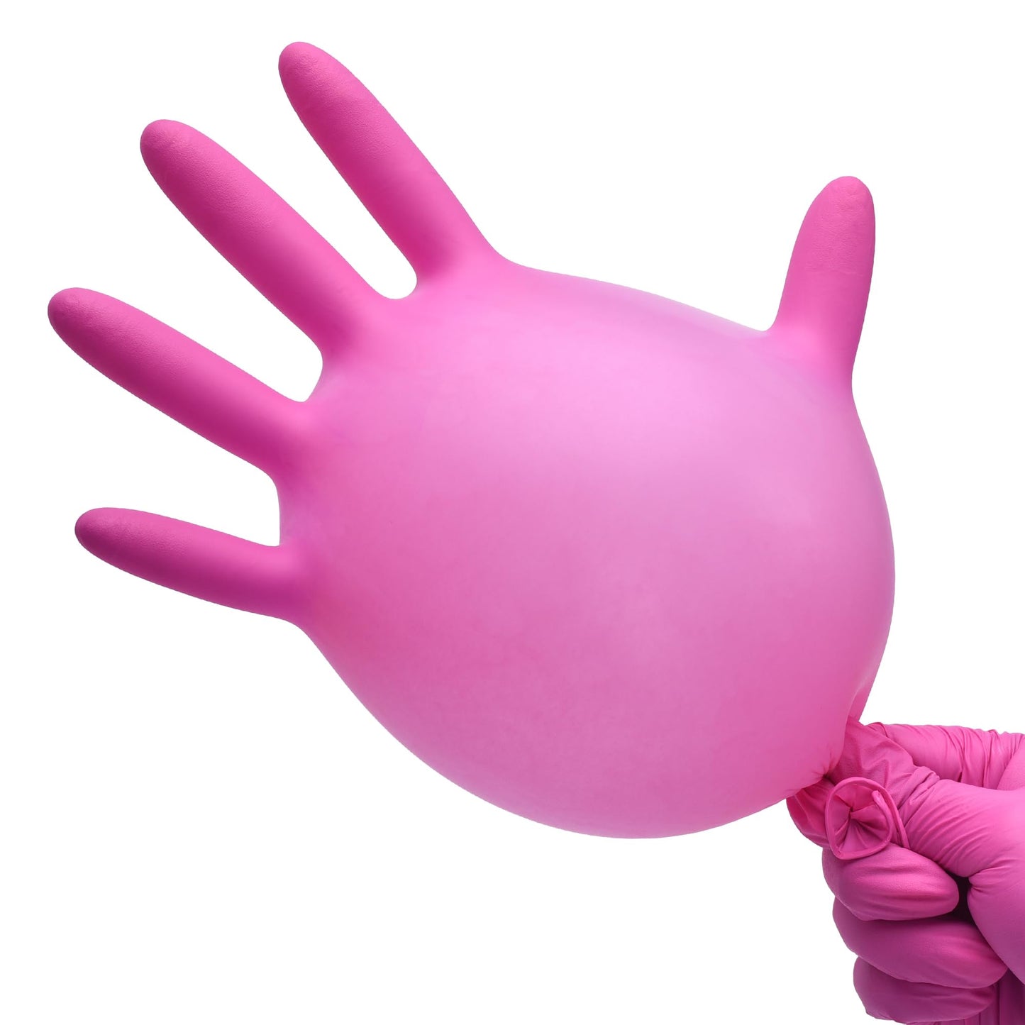 Powder-Free Nitrile Gloves, 100ct Box - 3-mil, Disposable Nitrile Gloves, Latex-Free, Powder-Free - Pink/Fuchsia