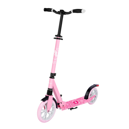 SereneLife Kick Scooter Adult Teenagers Kids- 2 Wheel Kids Scooter with Adjustable T-Bar Handlebar - Alloy Anti-Slip Deck - Portable Folding Scooters for Kids with Carrying Strap