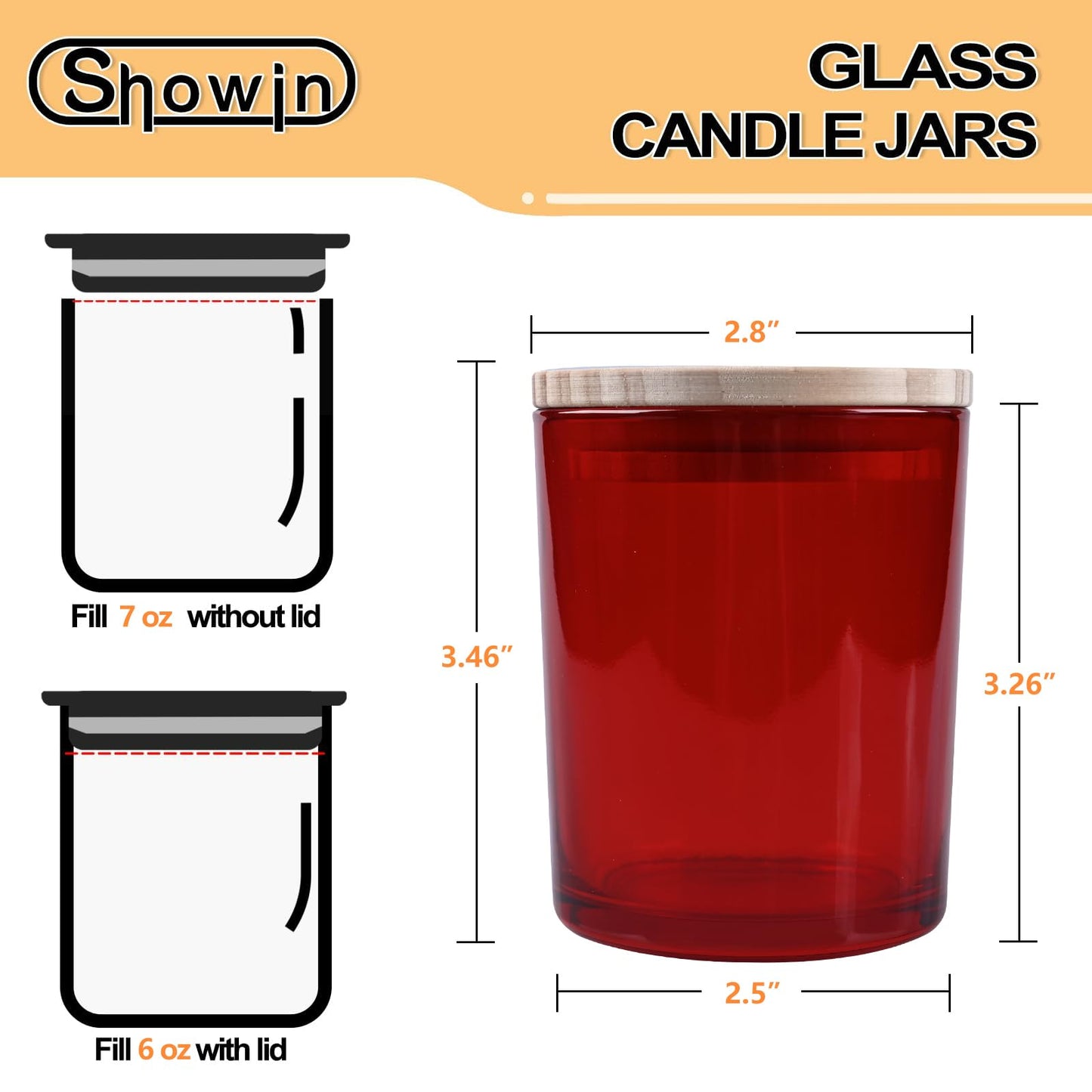 Thick Candle Jars for Making Candles 16 Pcs, 7 OZ Empty Jars with Wood Lids for Candle Making, Sample Container, Frosted White