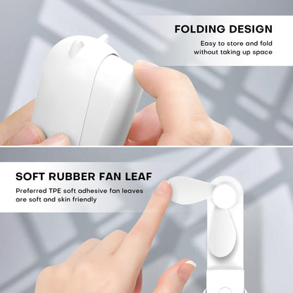 OHLGT Mini Ventilador Portátil: Silencioso, Recargable y Power Bank (9-15h)