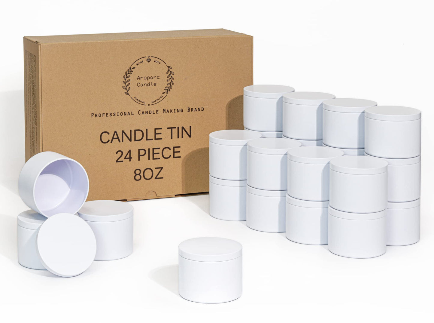 Candle Tins with Lids, 3 Wicks Candle Jars 14oz/420ml Candle Containers 12 Pack Seamless Bulk Candle Containers for Candle Making Supplies Wholesale Empty Candle Jars - Mint