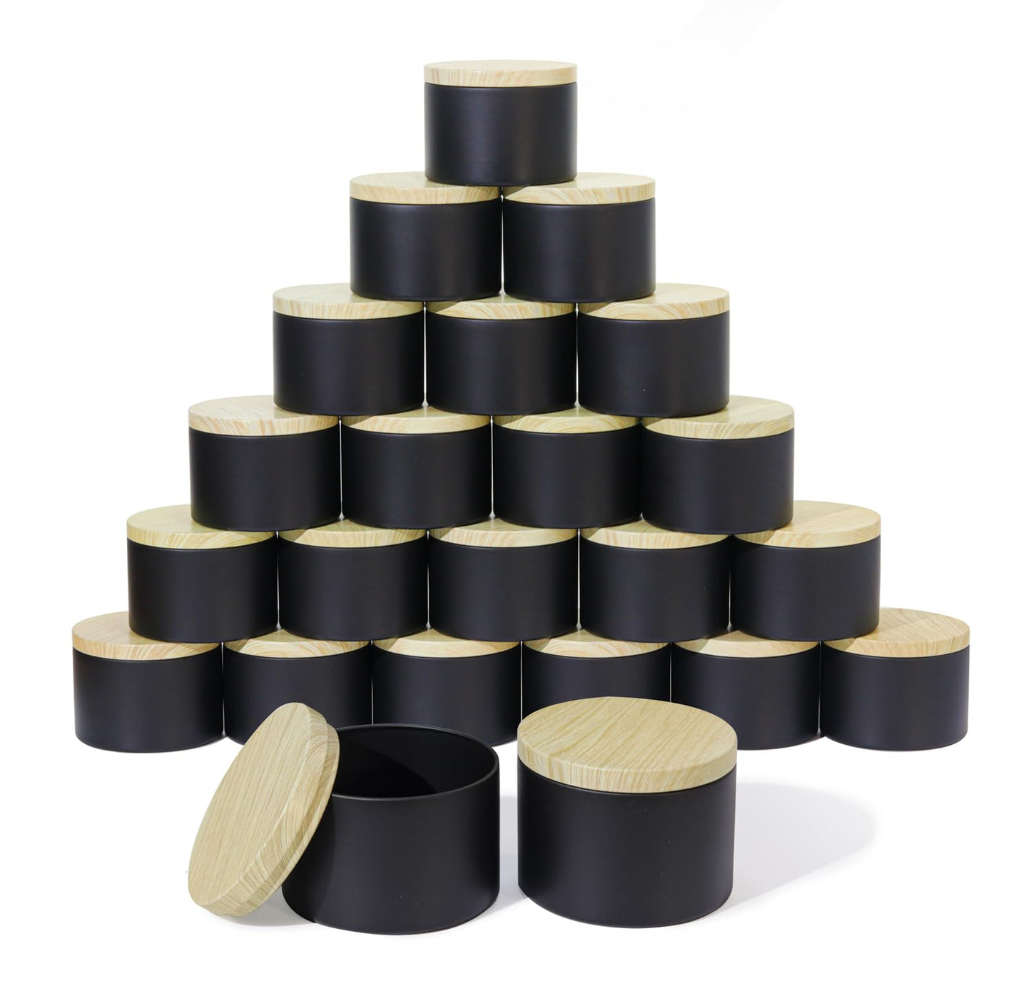 Candle Tins with Lids, 3 Wicks Candle Jars 14oz/420ml Candle Containers 12 Pack Seamless Bulk Candle Containers for Candle Making Supplies Wholesale Empty Candle Jars - Mint