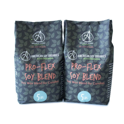 American Soy Organics Pro-Flex Soy Blend - Soy Wax Beads for Candle Making - Candle Making Supplies - Beeswax-Free Candle Wax Blend for Container Candles, Tealights and Wax Melts, 10 lbs
