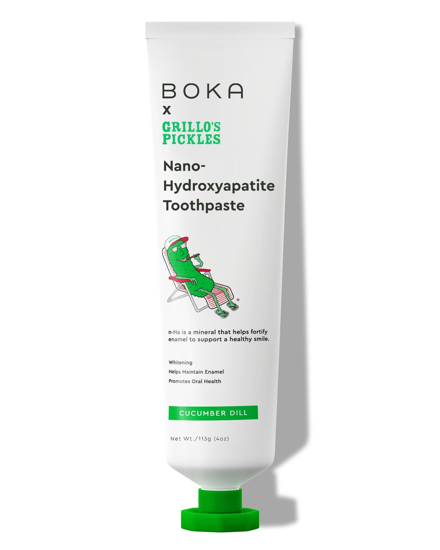 Boka Fluoride Free Toothpaste Nano Hydroxyapatite, Stocking Stuffers Remineralizing, Whitening - Dentist Recommended for Adult, Kids Oral Care Ela Mint Flavor, 4 Fl Oz 1Pk US Manufactured