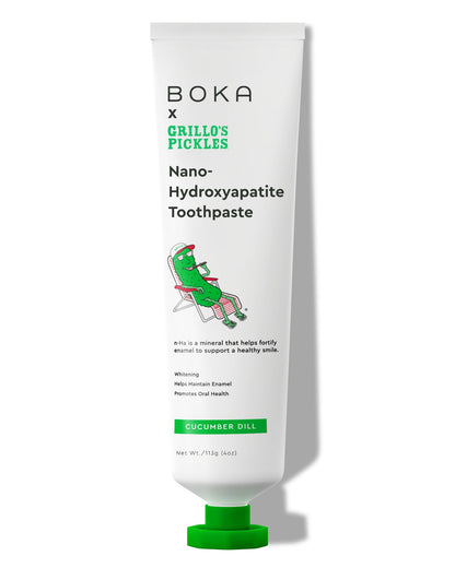 Boka Fluoride Free Toothpaste Nano Hydroxyapatite, Stocking Stuffers Remineralizing, Whitening - Dentist Recommended for Adult, Kids Oral Care Ela Mint Flavor, 4 Fl Oz 1Pk US Manufactured