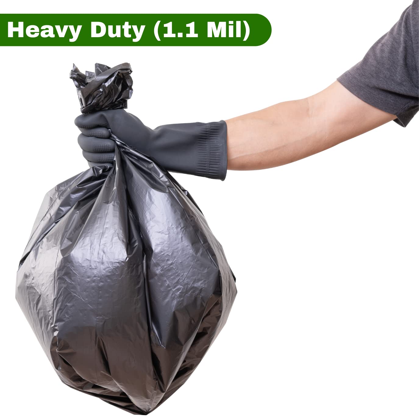 Portable Camping Waste Toilet Bags, 8 Gallon Black Can Liner for Travel, Camping and Outdoor Getaways (120 Count)
