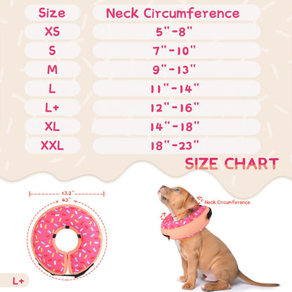 Supet Inflatable Dog Cone Collar Alternative After Surgery, Doggie Neck Donut Collar Recovery ECollar, Soft Dog Cone for Small Medium Large Dogs