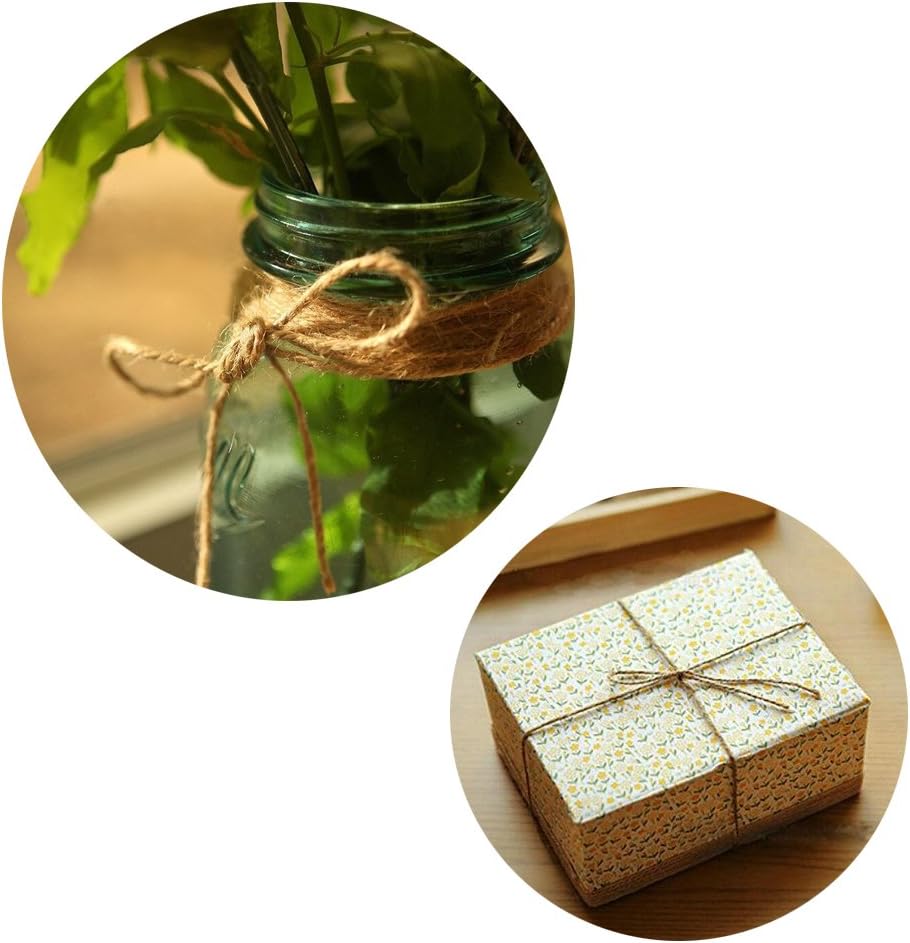 328 Feet Natural Jute Twine 3 Ply Gift Wrapping String DIY Rope Garden Twine Cord for Arts Crafts and Gardening Applications