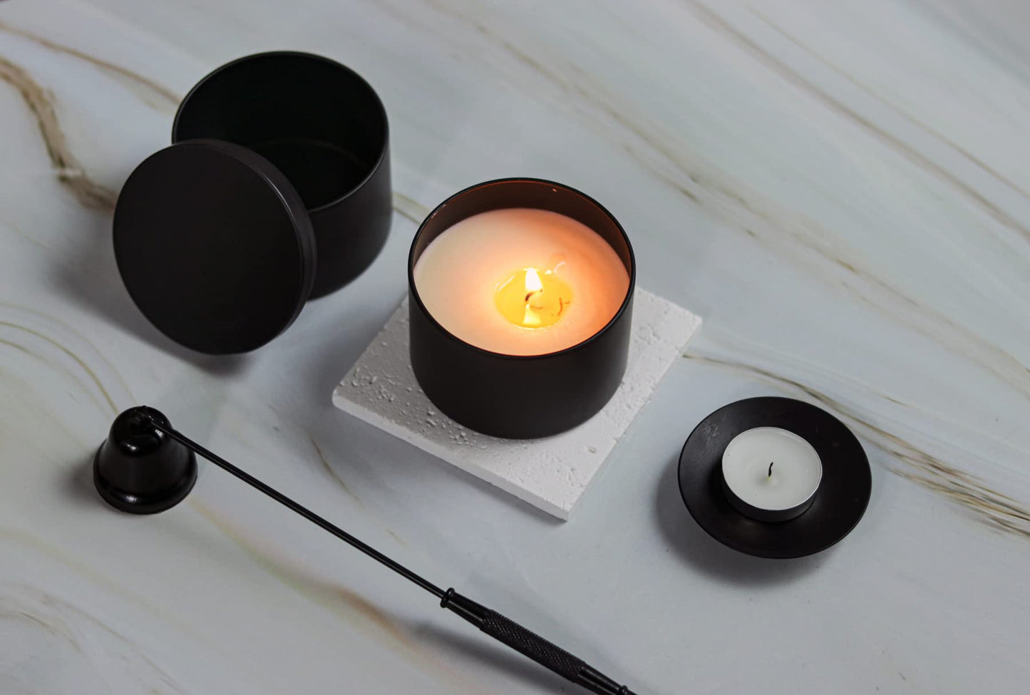 Candle Tins with Lids, 3 Wicks Candle Jars 14oz/420ml Candle Containers 12 Pack Seamless Bulk Candle Containers for Candle Making Supplies Wholesale Empty Candle Jars - Mint
