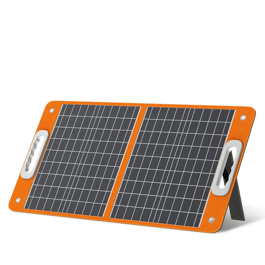 Foldable Solar Panel, FF FLASHFISH 18V/60W Portable Solar Charger Charge for Portable Power Station, Phone, Laptop, with DC Output, 45W USB-C, QC3.0 Port When Camping Fishing Van RV Road Trip