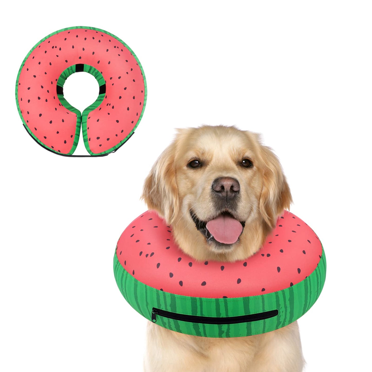 Supet Inflatable Dog Cone Collar Alternative After Surgery, Doggie Neck Donut Collar Recovery ECollar, Soft Dog Cone for Small Medium Large Dogs