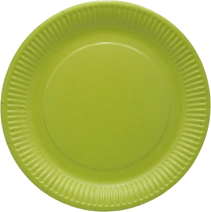 Ökolution Platos desechables (20 unidades, redondos, sin revestimiento de plástico, cartón FSC, embalaje respetuoso con el medio ambiente), color verde